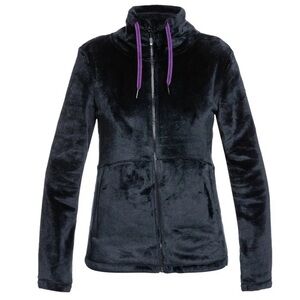 Roxy Tundra zipper fleece jacket. Woman’s black.